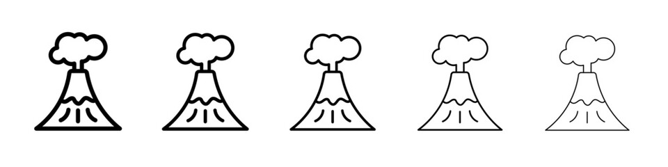 Volcano icon simple illustration logo art
