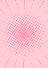 ハーフトーンのサンバーストの背景イラスト素材　集中線　halftone sunburst background	
