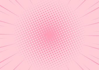 ハーフトーンのサンバーストの背景イラスト素材　集中線　halftone sunburst background	