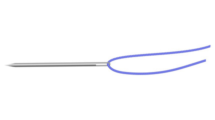 Silver Sewing Needle vector icon. Isolated on white needle illustration