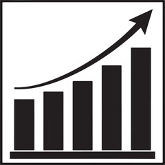 Silhouette of Economic Growth Arrow – Profit Increase Illustration/png/vector/jpg