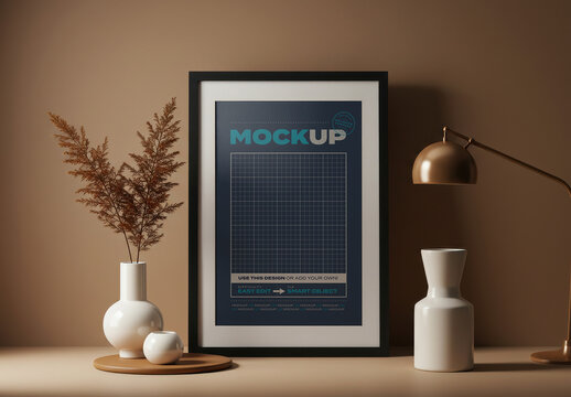 Modern Elegant Poster Frame Mockup