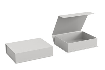 white gift box on white background. Isolated 3D illustration