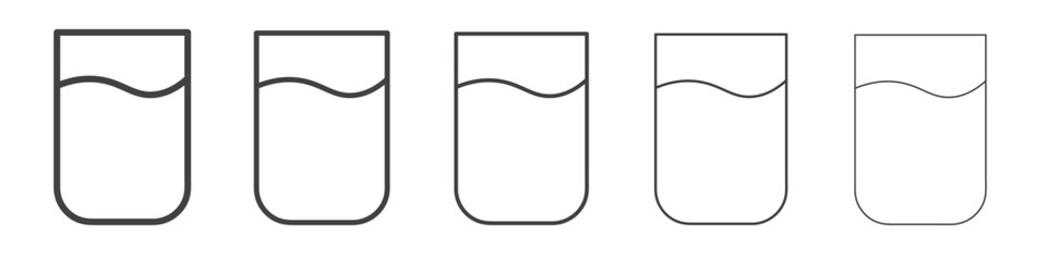 water glass icon simple illustration logo art