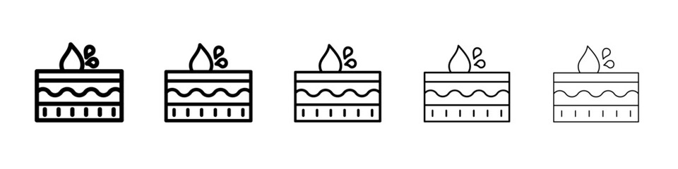 Water repellent surface icon simple illustration logo art