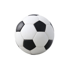 Classic Black and White Soccer Ball on Isolated Background for Sports and Recreation Themes Transparent background or PNG