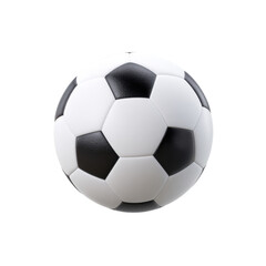 Fototapeta premium Classic Black and White Soccer Ball with Distinct Pattern on Isolated Background for Sports and Recreation Themes Transparent background or PNG