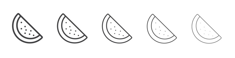 Watermelon slice icon simple illustration logo art
