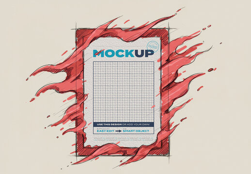 Poster Frame Mockup Dissolution Sketch