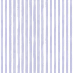Seamless vertical watercolor stripe pattern in navy blue on white background