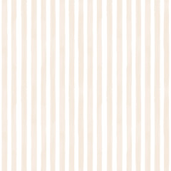 Obraz premium Seamless vertical watercolor stripe pattern in muted orange on white background