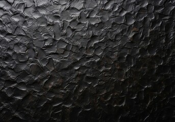 Abstract Dark Rugged Textured Material. A profoundly embossed surface in a deep ebony shade, conveying raw power and durability. Its irregular form creates a captivating pattern.