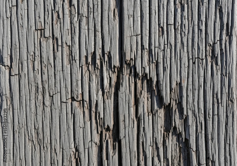 Poster aged timber surface detail. macro view of a worn lumber panel displaying rough vertical patterns. it