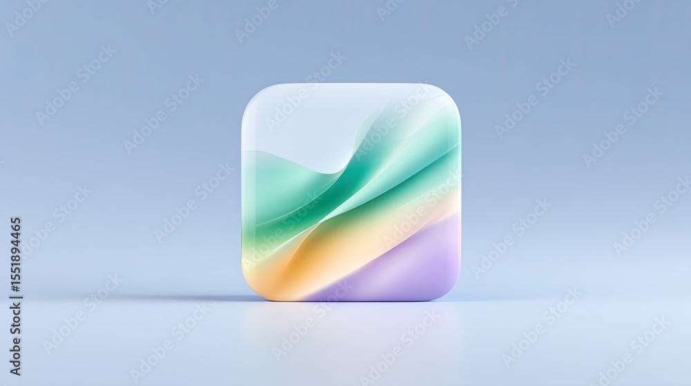 Aufkleber pastel gradient app icon minimalist mobile interface design