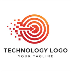 technology logo design vector template