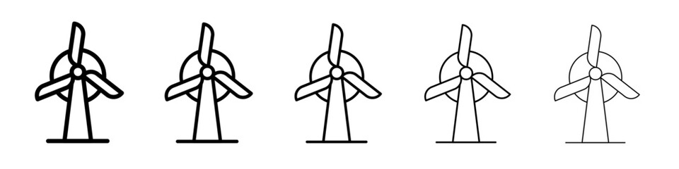 Wind turbine icon simple illustration logo art