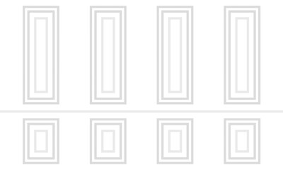 Minimal White Wall Panel Line Art Background