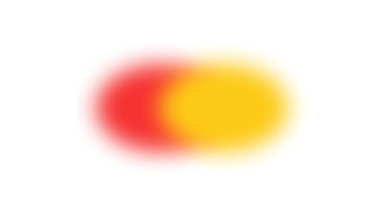 Blurred red and yellow oval gradient with transparent background