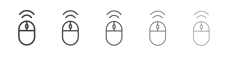 Wireless mouse icon simple illustration logo art