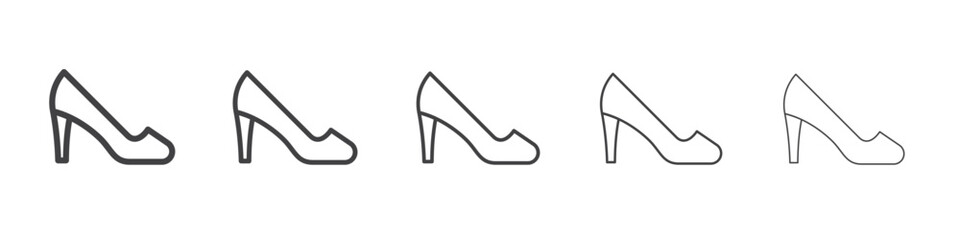 Woman shoe icon simple illustration logo art