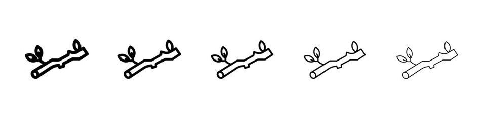 wood branch icon simple illustration logo art