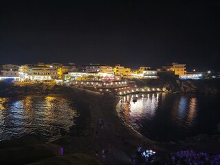 Fototapeta premium Le Castella Town by Night