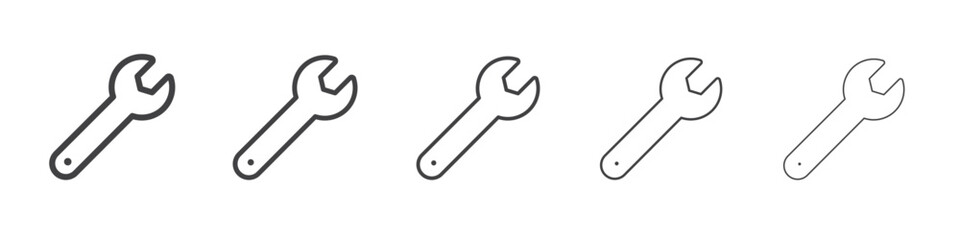 Wrench icon simple illustration logo art