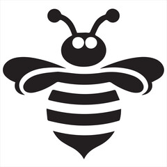 Minimal Bee Logo Design: Elegant Silhouette Style Vector Art for Branding, Eco-Friendly Business Identity, and Clean Logo Concepts