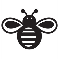 Minimal Bee Logo Design: Elegant Silhouette Style Vector Art for Branding, Eco-Friendly Business Identity, and Clean Logo Concepts