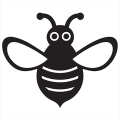 Minimal Bee Logo Design: Elegant Silhouette Style Vector Art for Branding, Eco-Friendly Business Identity, and Clean Logo Concepts