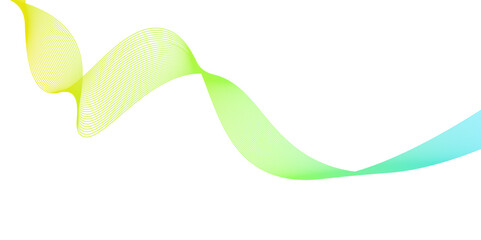 Green ribbon bow with a light eco-friendly wave design