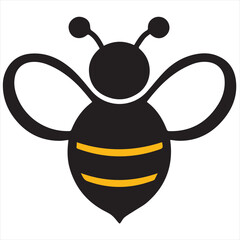 Minimal Bee Logo Design: Elegant Silhouette Style Vector Art for Branding, Eco-Friendly Business Identity, and Clean Logo Concepts