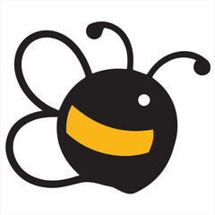 Minimal Bee Logo Design: Elegant Silhouette Style Vector Art for Branding, Eco-Friendly Business Identity, and Clean Logo Concepts