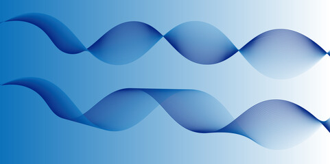 Abstract blue background with flowing wave patterns and light, dynamic design elements