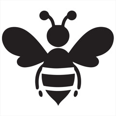 Minimal Bee Logo Design: Elegant Silhouette Style Vector Art for Branding, Eco-Friendly Business Identity, and Clean Logo Concepts