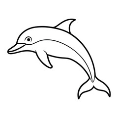 Fototapeta premium dolphin isolated on white background