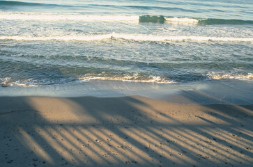 Italy, beach in the morning