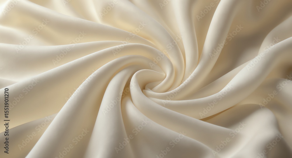 Poster swirl pattern of soft draped fabric material