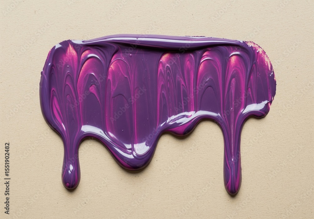Aufkleber vibrant purple liquid drip texture. dynamic amethyst hue flows creating a captivating artistic abstr