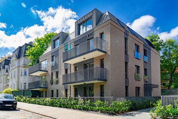 New houses construction. Residential house development