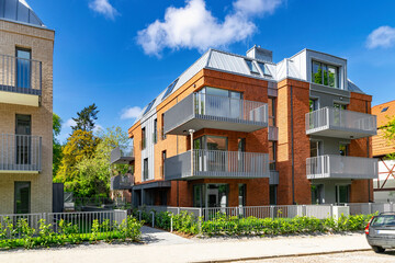 New houses construction. Residential house development