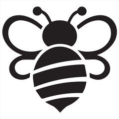 Minimal Bee Logo Design: Elegant Silhouette Style Vector Art for Branding, Eco-Friendly Business Identity, and Clean Logo Concepts