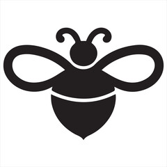 Minimal Bee Logo Design: Elegant Silhouette Style Vector Art for Branding, Eco-Friendly Business Identity, and Clean Logo Concepts