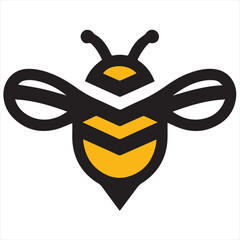 Minimal Bee Logo Design: Elegant Silhouette Style Vector Art for Branding, Eco-Friendly Business Identity, and Clean Logo Concepts