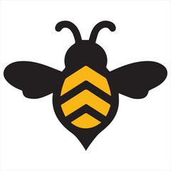 Minimal Bee Logo Design: Elegant Silhouette Style Vector Art for Branding, Eco-Friendly Business Identity, and Clean Logo Concepts