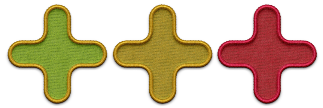 set of green embroidery shapes for background. PNG file embroidery - Powered by Adobe