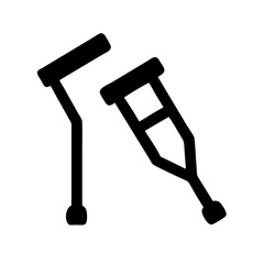 crutches icon vector illustration