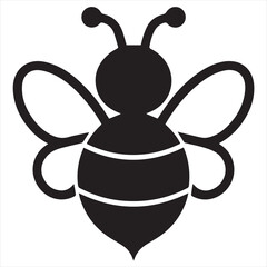 Minimal Bee Logo Design: Elegant Silhouette Style Vector Art for Branding, Eco-Friendly Business Identity, and Clean Logo Concepts