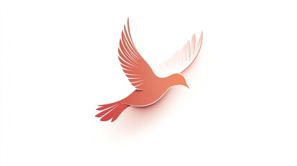 Fototapeta premium Bird in flight pose vector logo design with white background.