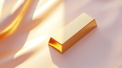 Gold bar in vector logo format and white background.
